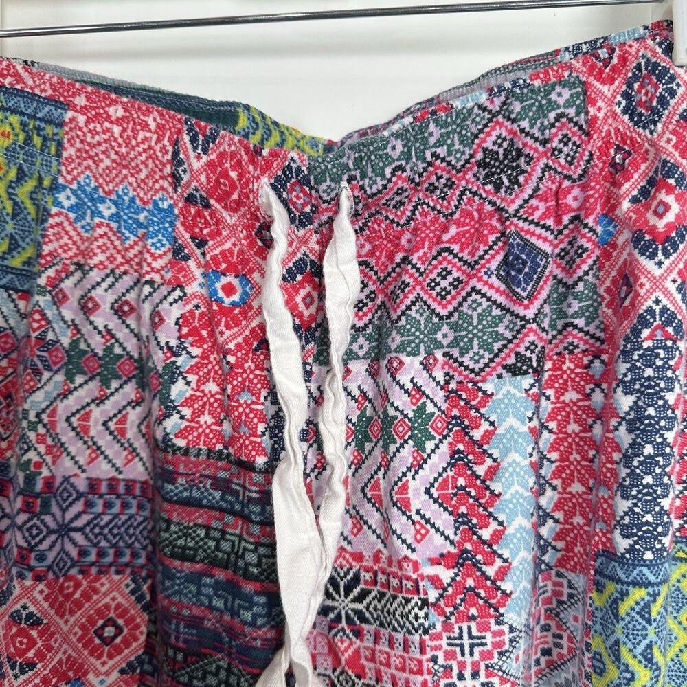 Victoria's Secret 2PC Pajama Set  Women's XS Pink Patchwork Americana Country - Picture 6 of 12
